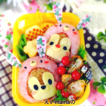 チップとデールのイースター弁当☆キャラ弁