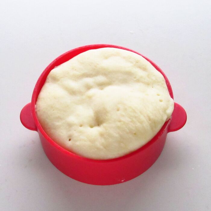 レンジで加熱する。