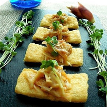 やみつきなおいしさ!油揚げのみょうが味噌