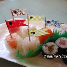 マステで鯉のぼりピック☆こどもの日