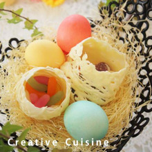 フーセンde楽しい簡単♪イースターエッグの巣ごもりホワイトチョコ♪
