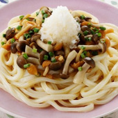 朝食をとりましょう!「きのこのおろしうどん」