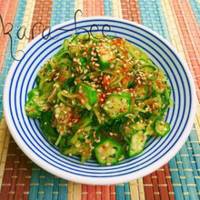 簡単5分♡きゅうりとオクラのピリ辛和え【ネバきゅう】