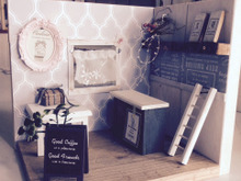 100均商品と余った材料でミニチュアルームを作ってみました