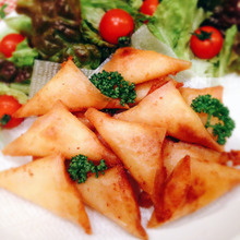 メチャうま♪ポテサラで春巻き三角揚げ