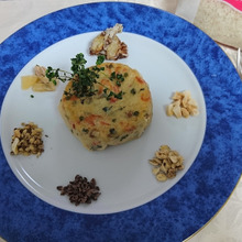 カルローズのアーモンドリゾット、パートブリックのギャレットに6種のお楽しみを添えて