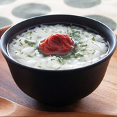 朝食をとりましょう!「梅しそ雑炊」