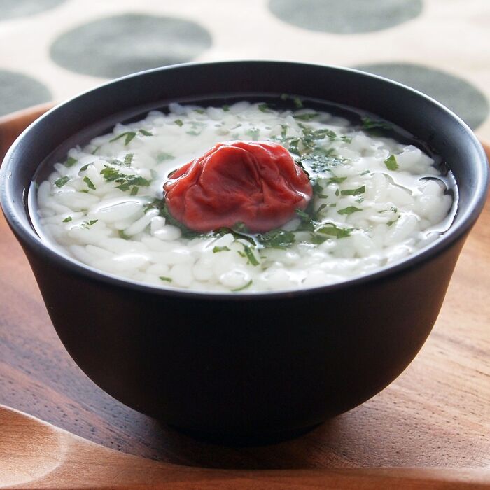 朝食をとりましょう!「梅しそ雑炊」