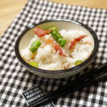 味付けは塩だけ!激ウマ✔️「アスパラベーコンの混ぜご飯」