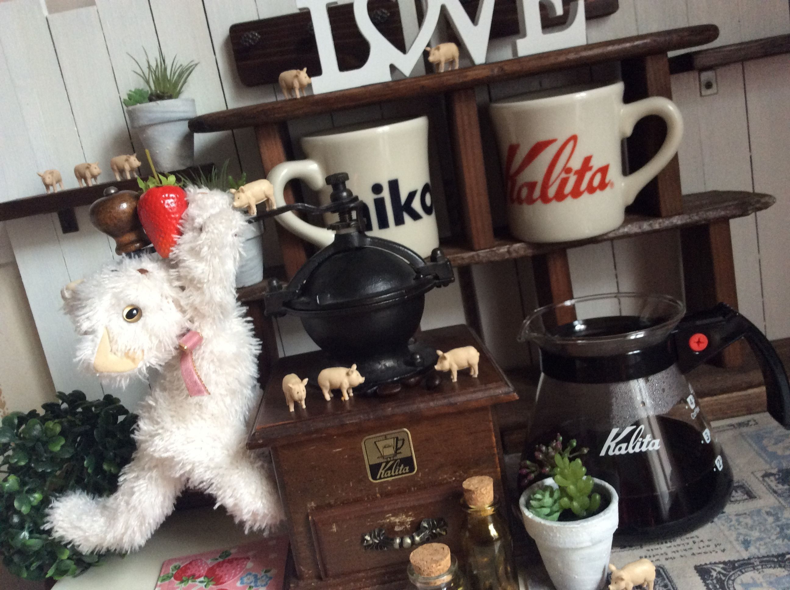 古い カリタの コーヒーミル♡