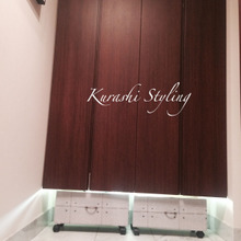 空きダンボールリメイク☆玄関デッドスペースに災害用リュック