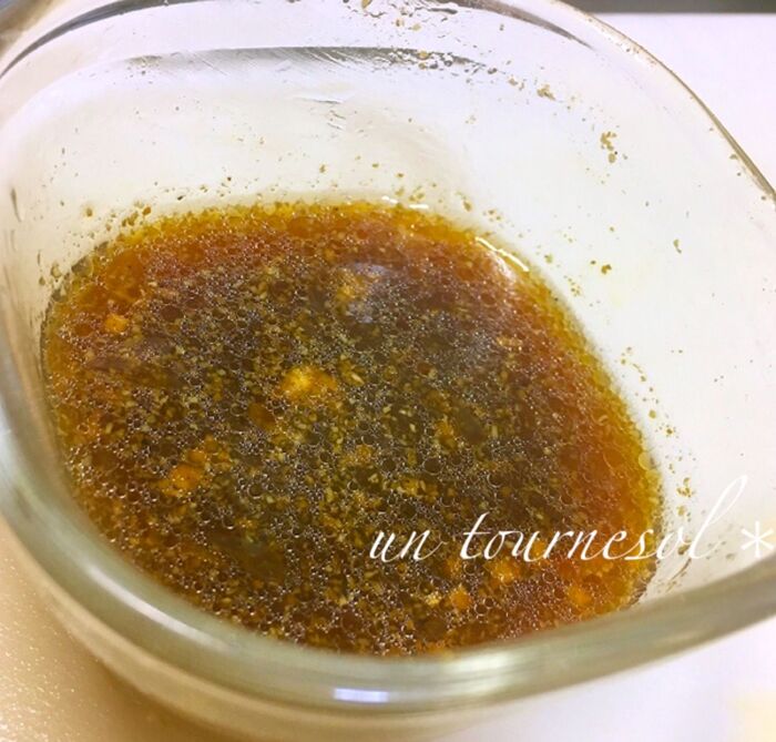 ②ごま油は最後に入れて混ぜて!