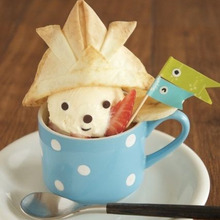 春巻き皮のかぶとでこどもの日パフェ♪