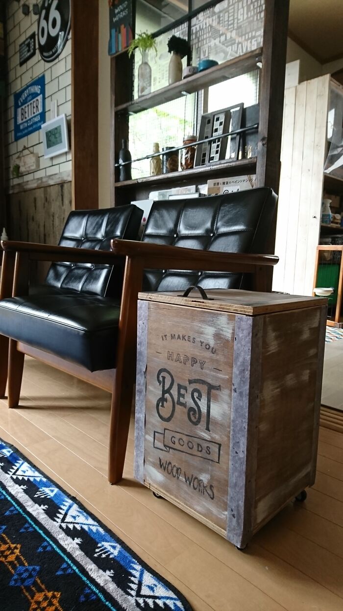 【簡単木工】置くだけでオシャレ♪インテリアに馴染むダストボックスDIY☆