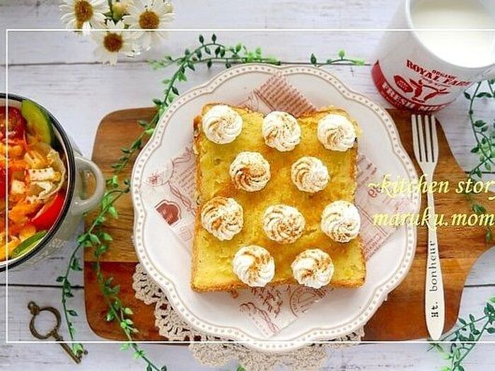 さつま芋の美味しいレンジ調理法も♪スイートポテトのデコパン&サンド