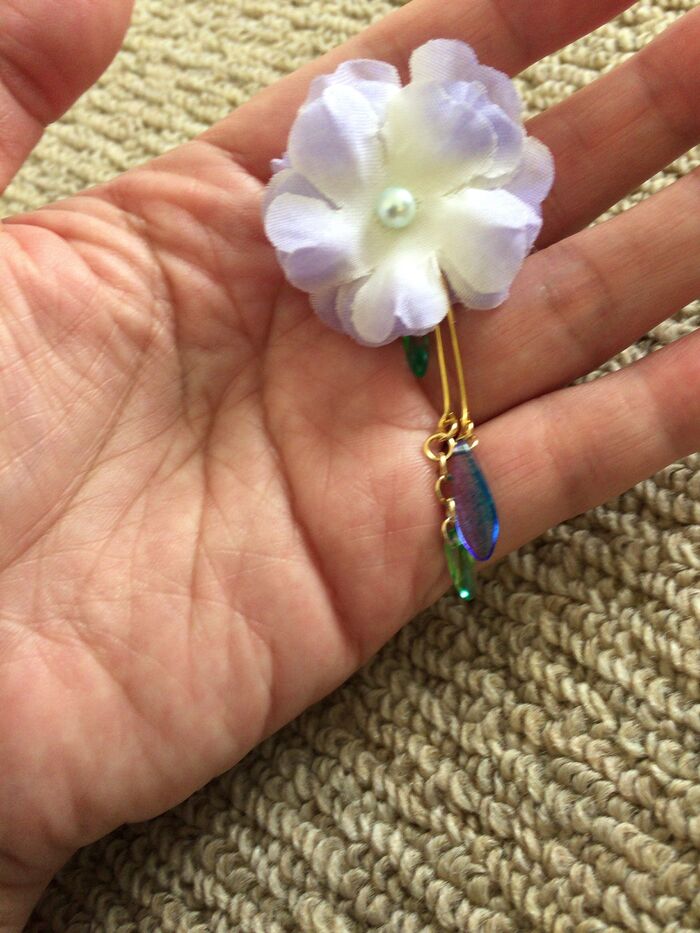 ダイソーの造花でお花ピアス