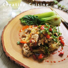 香菜&肉野菜de坦々麻婆風まぜそば