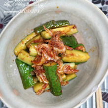 叩ききゅうりの中華風・簡単炒め。