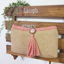 ALLダイソーで作る!麻紐×ニットヤーンのクラッチバッグ