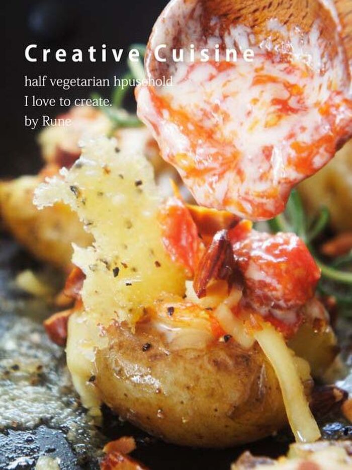 さらにヴィーガンソフトハニートマトソースをかけて♡