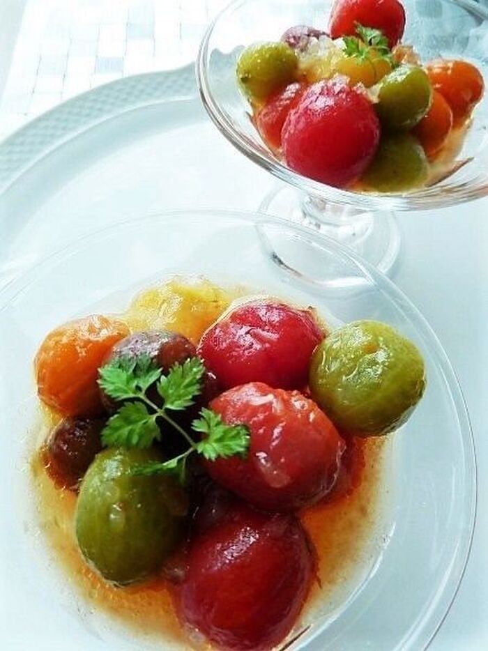 カラフルトマトの和風マリネ