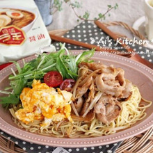 インスタントラーメンで作る*エスニック風冷やし中華まぜそば*