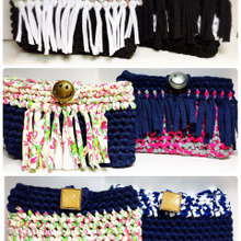 ダイソーTシャツヤーンで編むバック