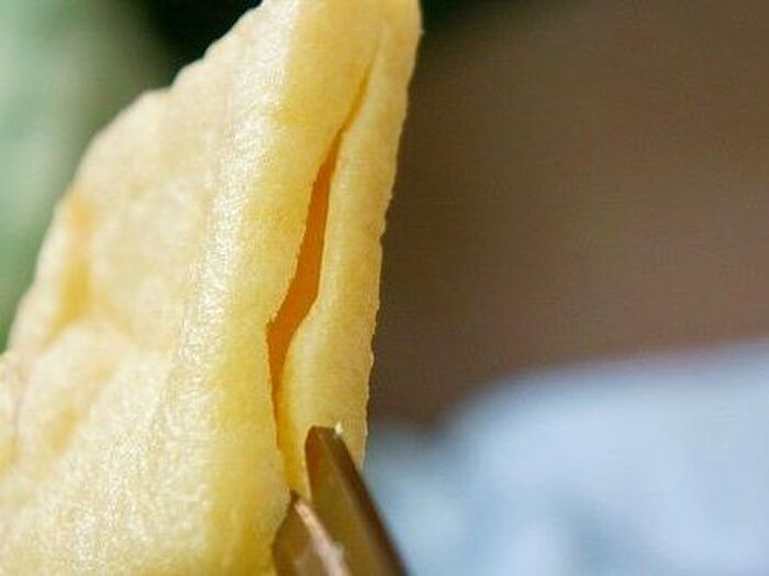 2.油揚げのカット方法。