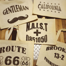 セリアのジュートバックにステンシル