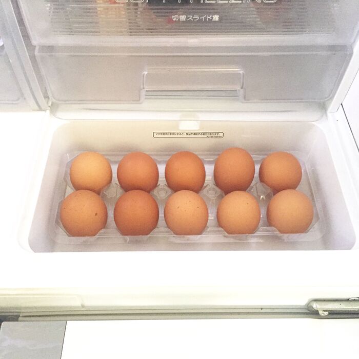 卵は入れ替え無しでプラスチックケースのまま収納がいい!