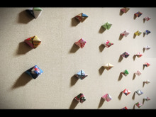 千代紙で和風モビール?