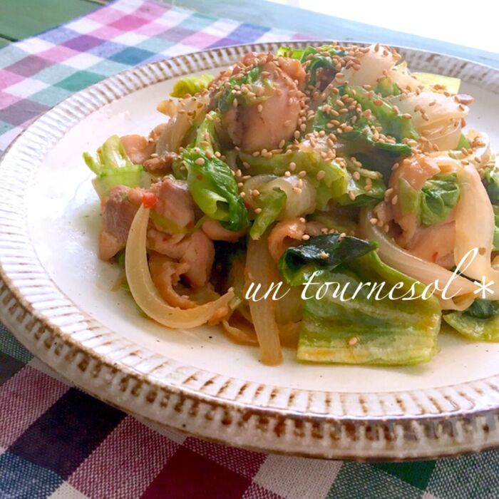 30分で作れる!新陳代謝アップの♪レタスの鶏プルコギ