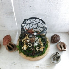 100均アイテムをアクセサリースタンドに♪ ~森の木陰でひと休み風~