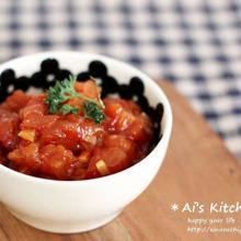 カットトマト缶de即席トマトソース*