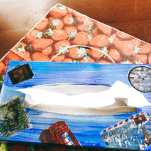 ボックスティッシュ箱で、キッチンペーパー入れ♬