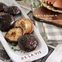 しいたけの酒蒸しバターしょうゆ焼き*