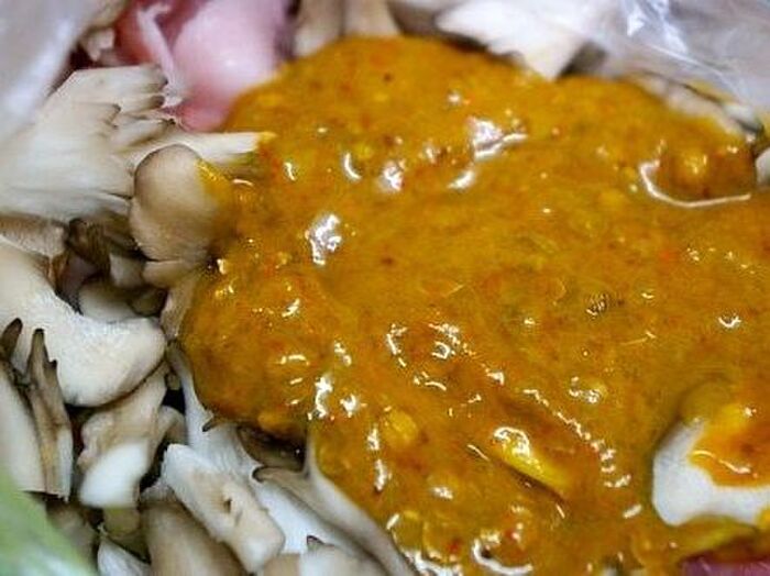 3.全体を保存袋で合わせる。