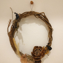 身近な草花で♪簡単リース