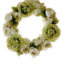 予算1000円以内❤︎造花の春色リース