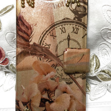 *iPhone 手帳型カバーをデコパージュ*