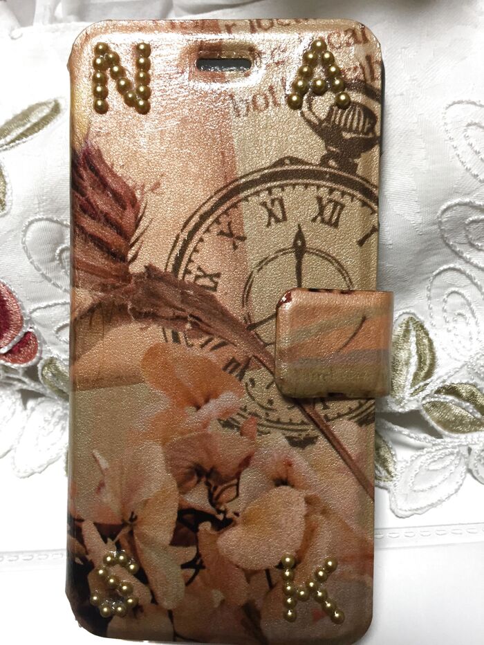 *iPhone 手帳型カバーをデコパージュ*