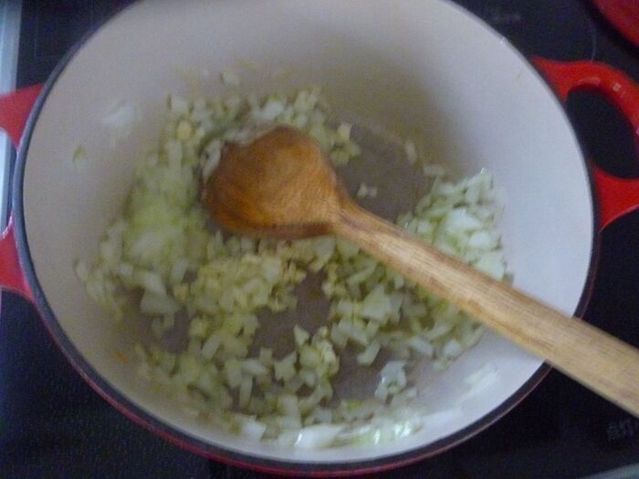 Step3 リゾットを鍋で作る。