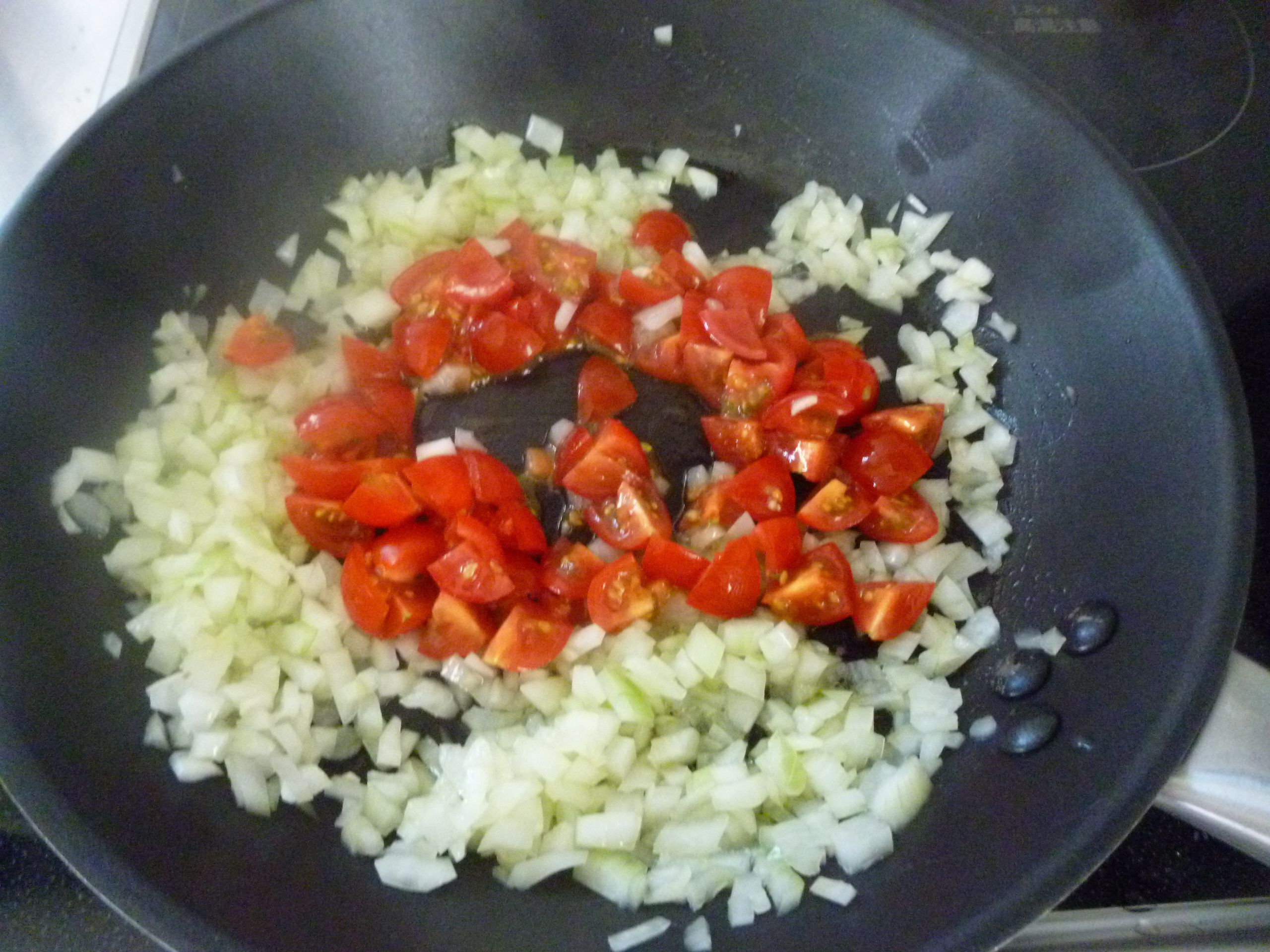 Step3　Cの野菜を炒める。