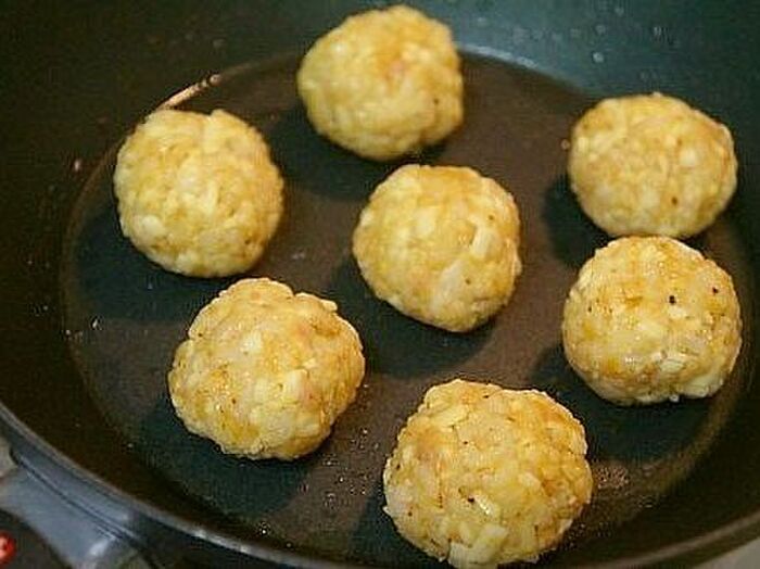 5.フライパンで焼く。