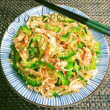 ゴーヤと切り干しとささみのヘルシー梅かつおナムル