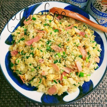 バターでコクうま♡思い出の母のニラ玉チャーハン