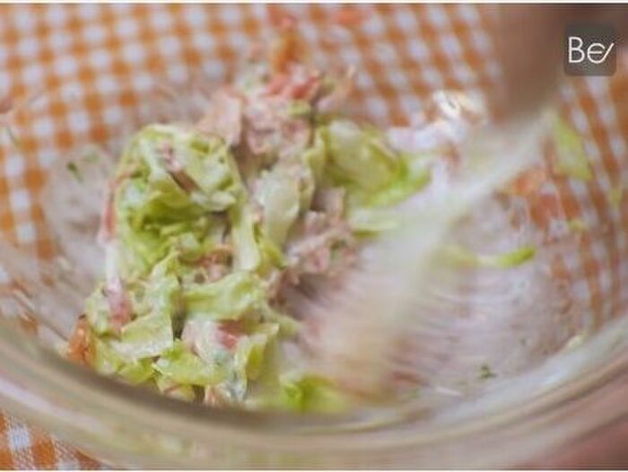 トーストアレンジレシピの作り方8 よく混ぜます