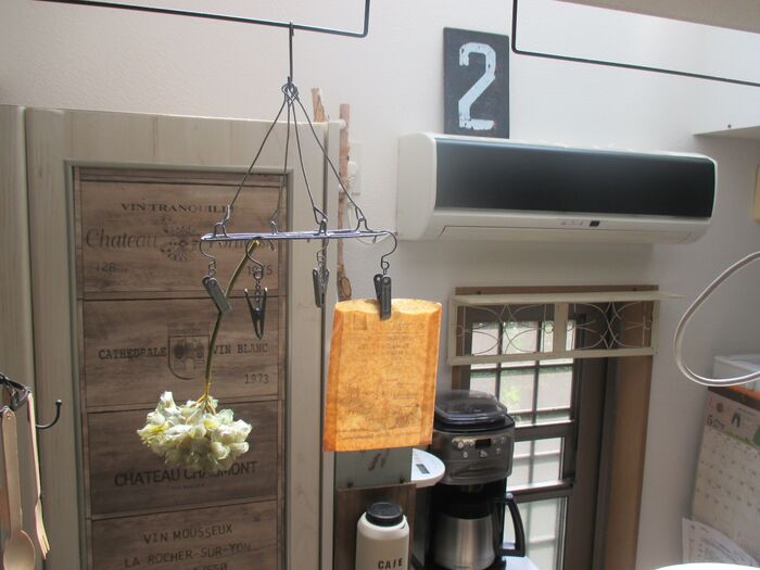 100均鍋敷きで♪ハンギングディスプレイ♡