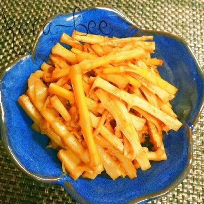 淡竹(ハチク)で激ウマ♡我が家のおつまみピリ辛メンマ