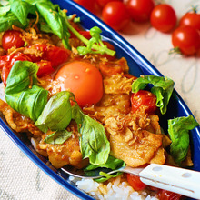 超簡単!'手抜き'に見えないずぼら飯☆豚バラトマト丼のレシピ